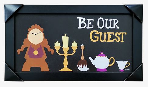 Disney Beauty And The Beast Be Our Guest Wood Wall Art Sign