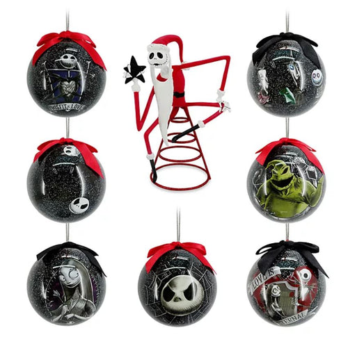 Disney Store The Nightmare before Christmas Tree Topper and Bauble Pack