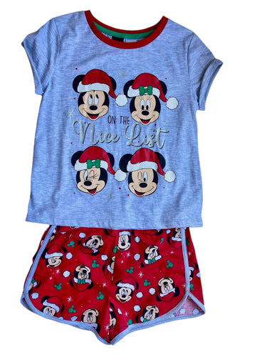 Disney Minnie & Mickey Mouse Christmas Pjs