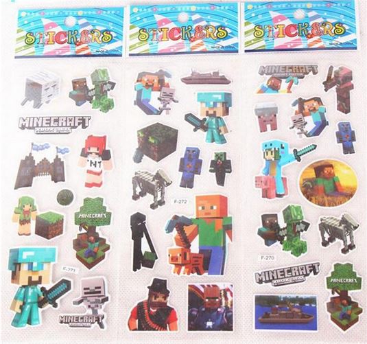 Minecraft Stickers – Crazy 4 Characters