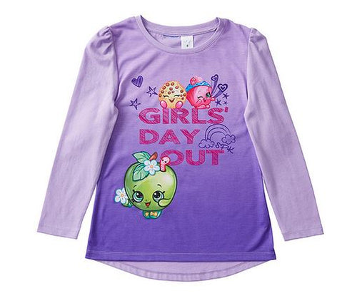 Shopkins Long Sleeve Purple T-Shirt